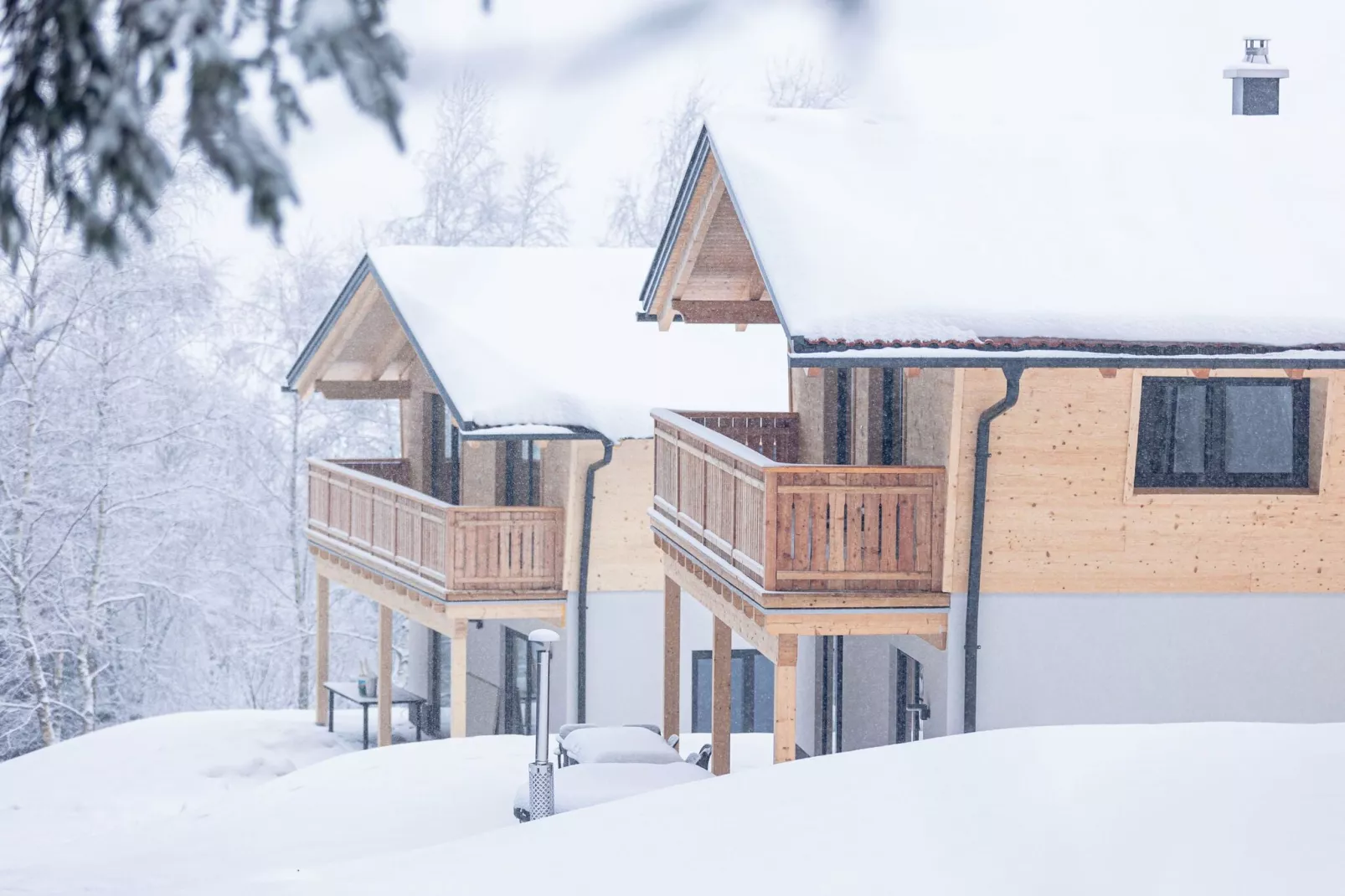Chalet Modern-Außenbereich Winter