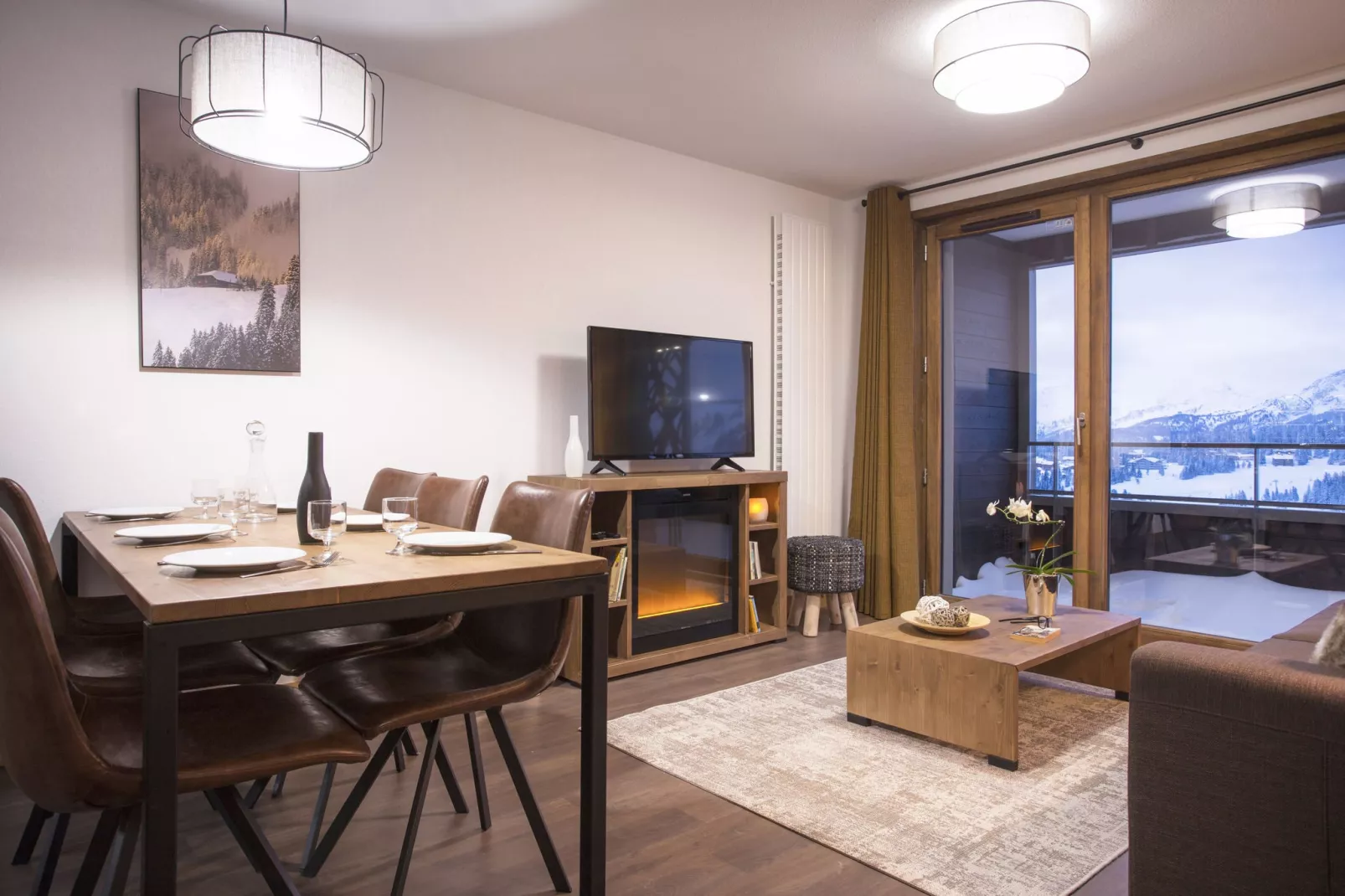 Résidence Les Chalets des Cimes 2-S4-Esszimmer