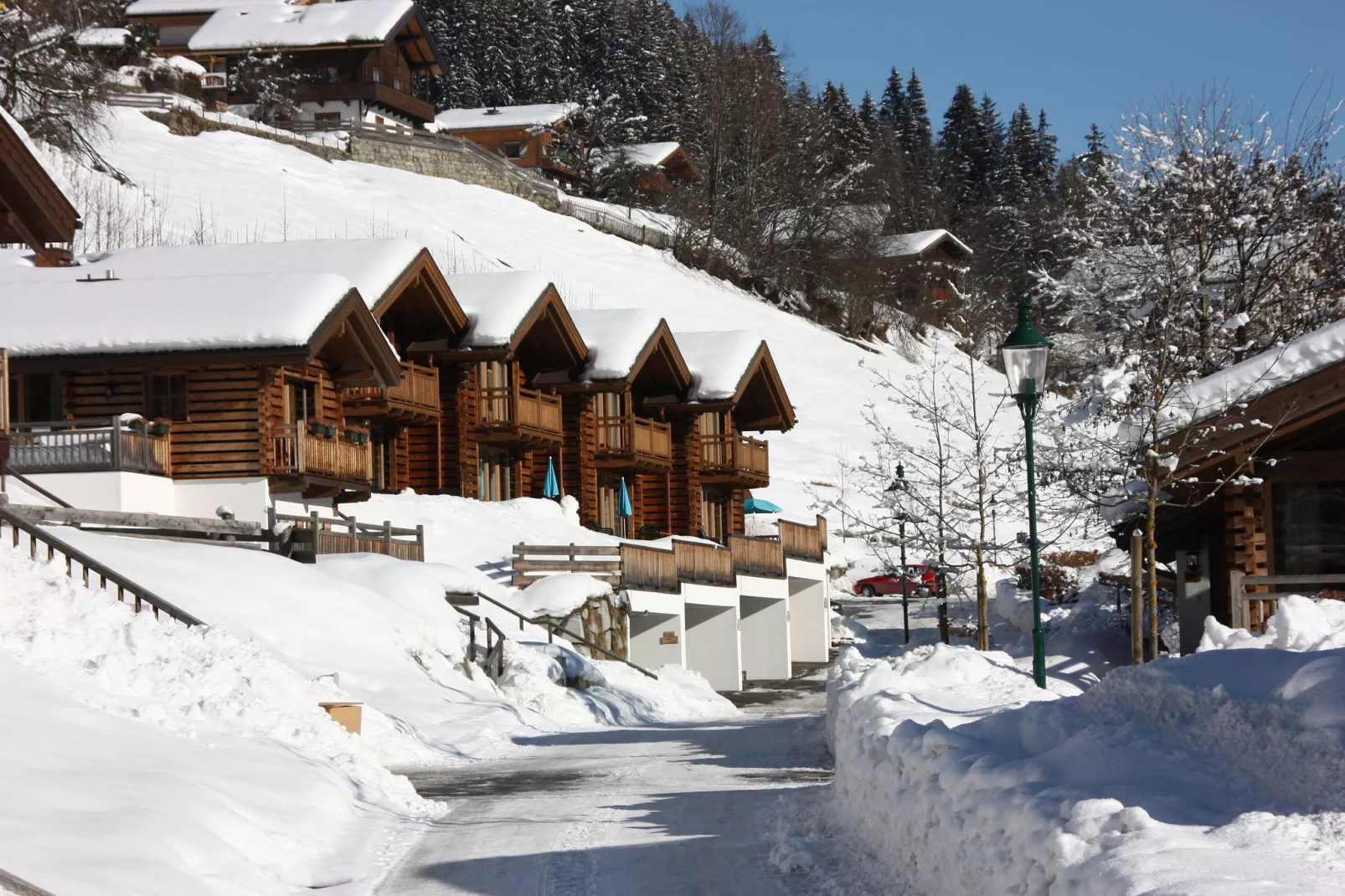 Drive in chalet-Außenbereich Winter