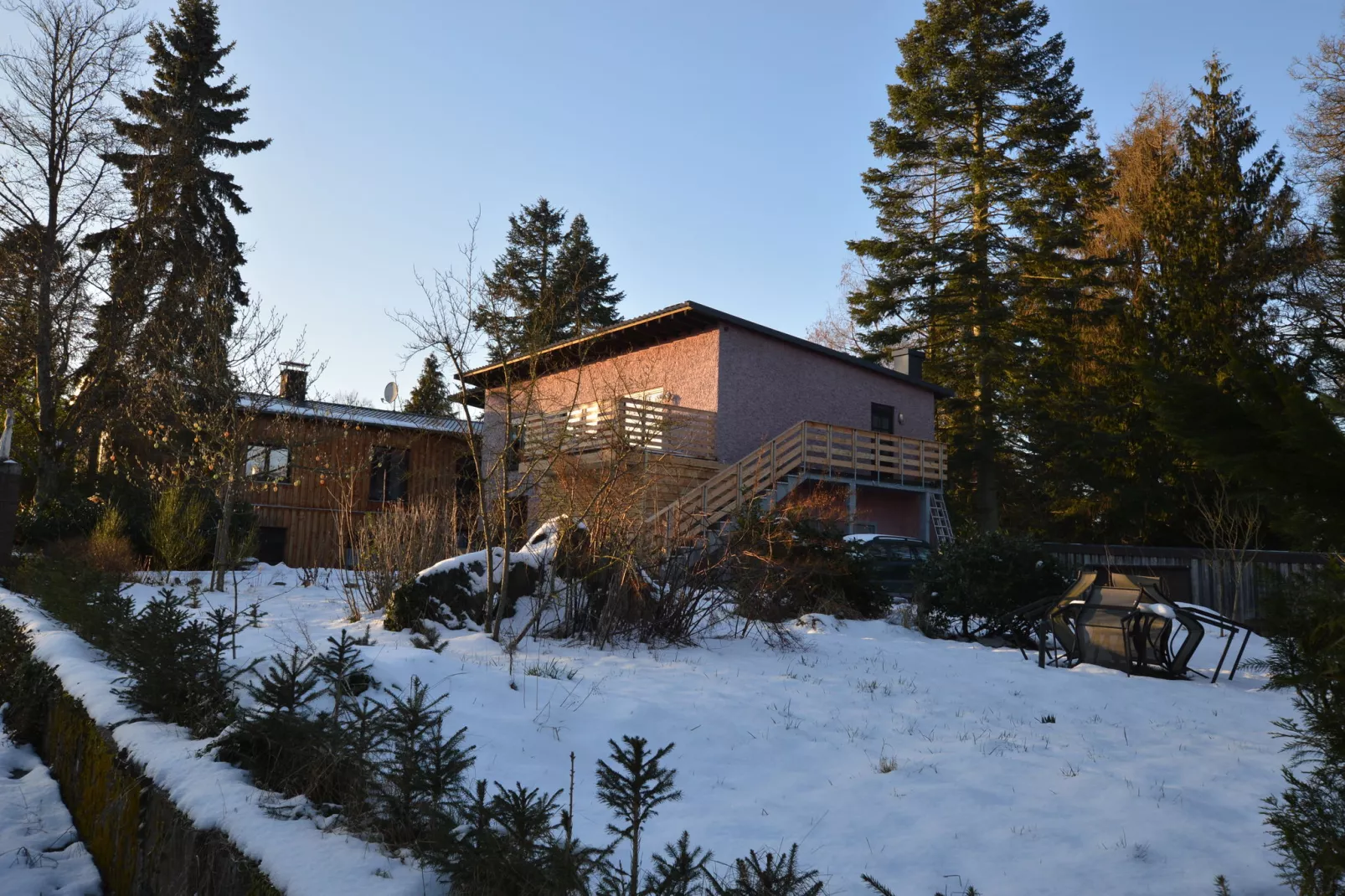 Ferienwohnung Obergeschoss Weitblick II-Außenbereich Winter
