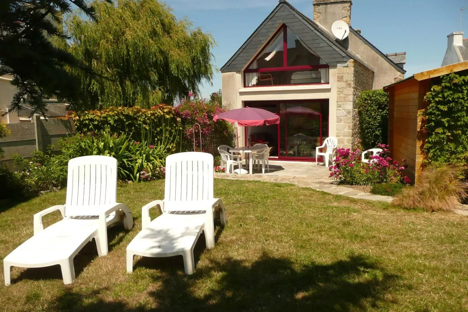 Steinhaus in Strandnähe Plouguerneau-Balcon-terrasse