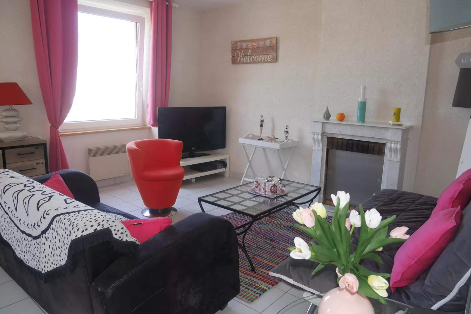 Meerblick Ferienhaus Portsall-Living room