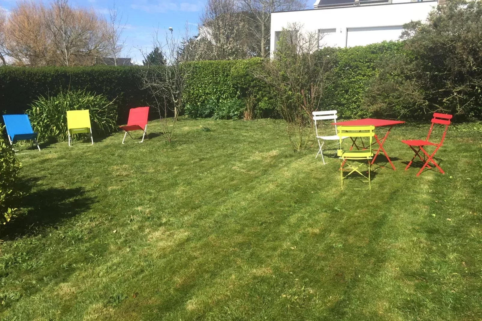 Meerblick Ferienhaus Portsall-Gardens summer