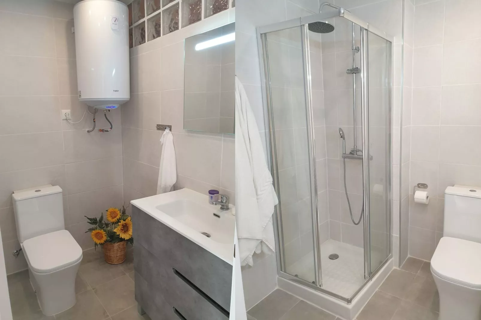 Sky-High Seaside Fuengirola Flat-Bathroom
