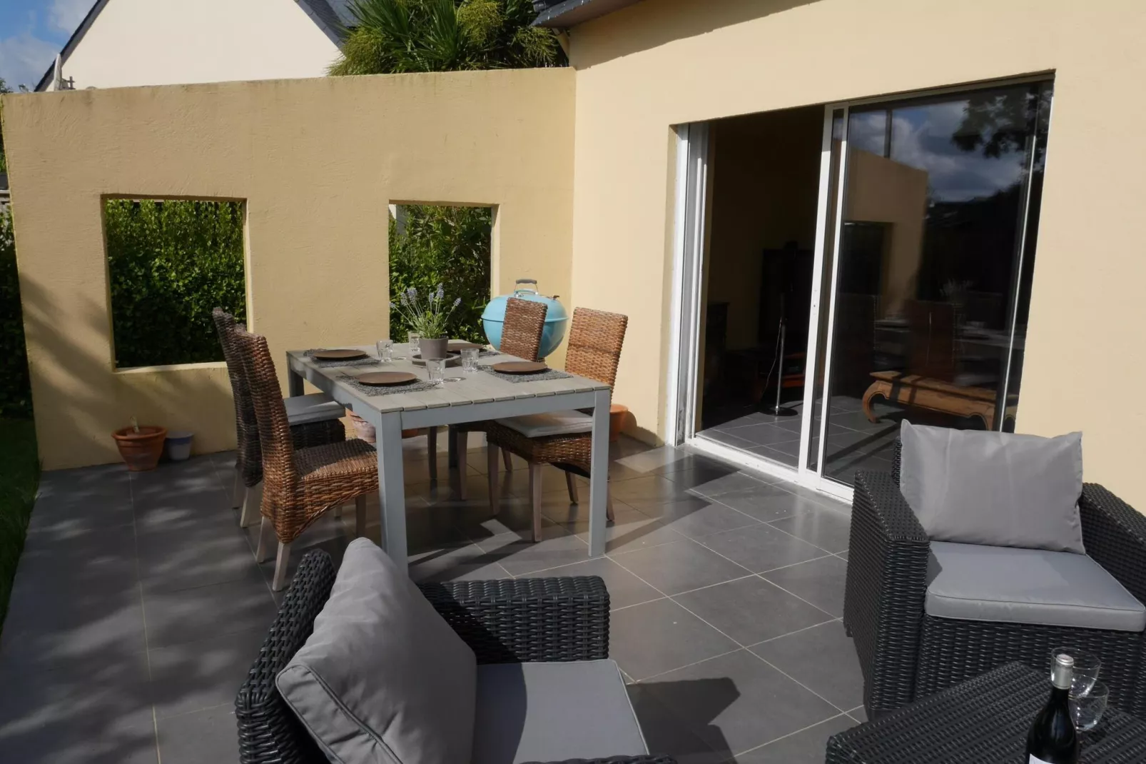 Ferienhaus Guissény-Terrassenbalkon