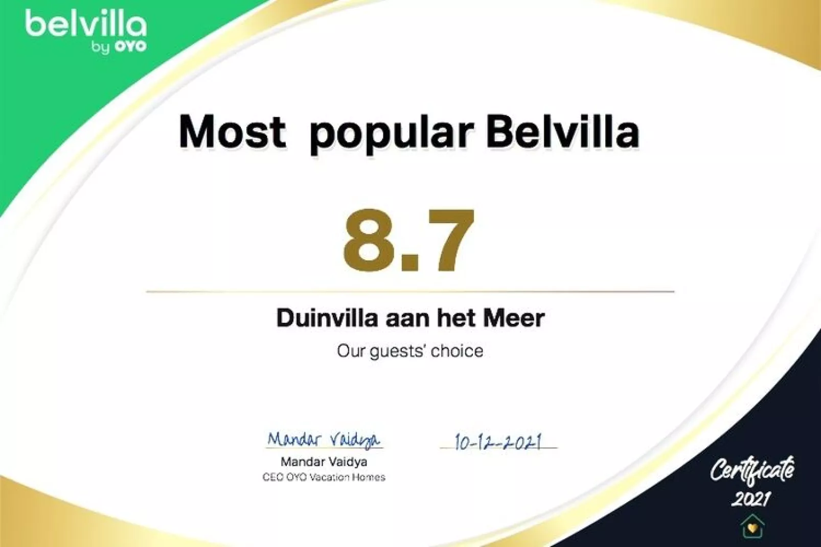 Duinvilla aan het Meer-Facilities
