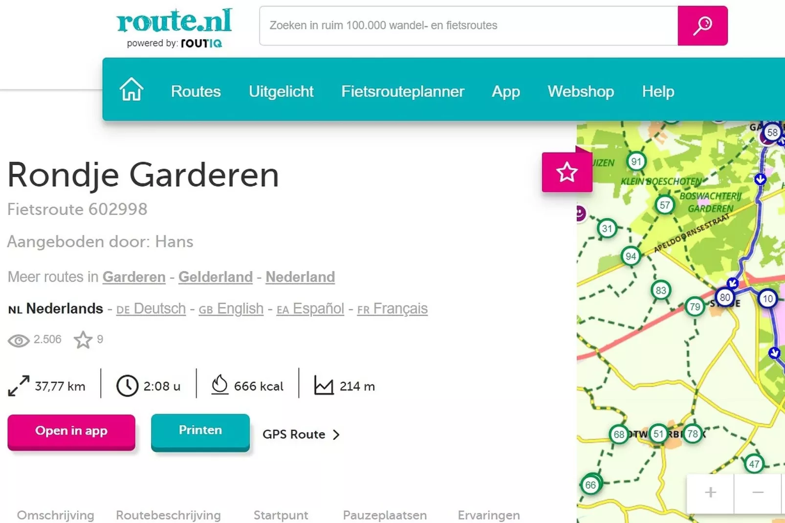 Dassenburcht-Areas summer 20km