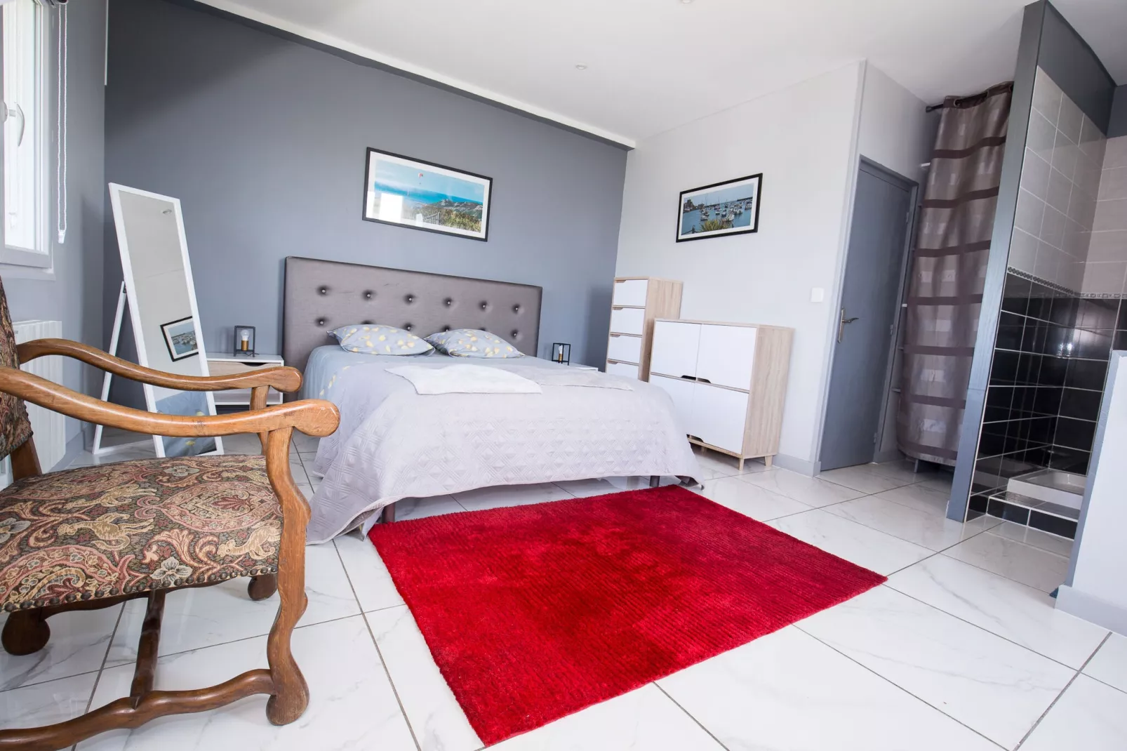 Apt Quineville 4 pers vue mer-Bedroom
