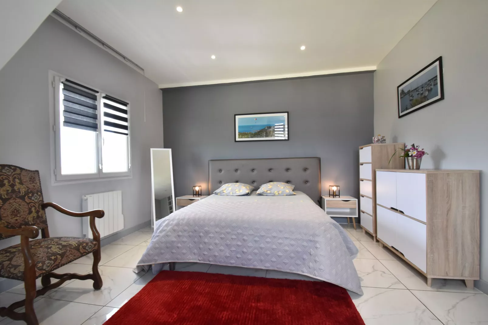 Apt Quineville 4 pers vue mer-Bedroom