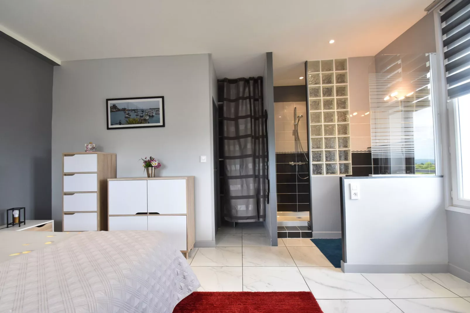 Apt Quineville 4 pers vue mer-Bedroom