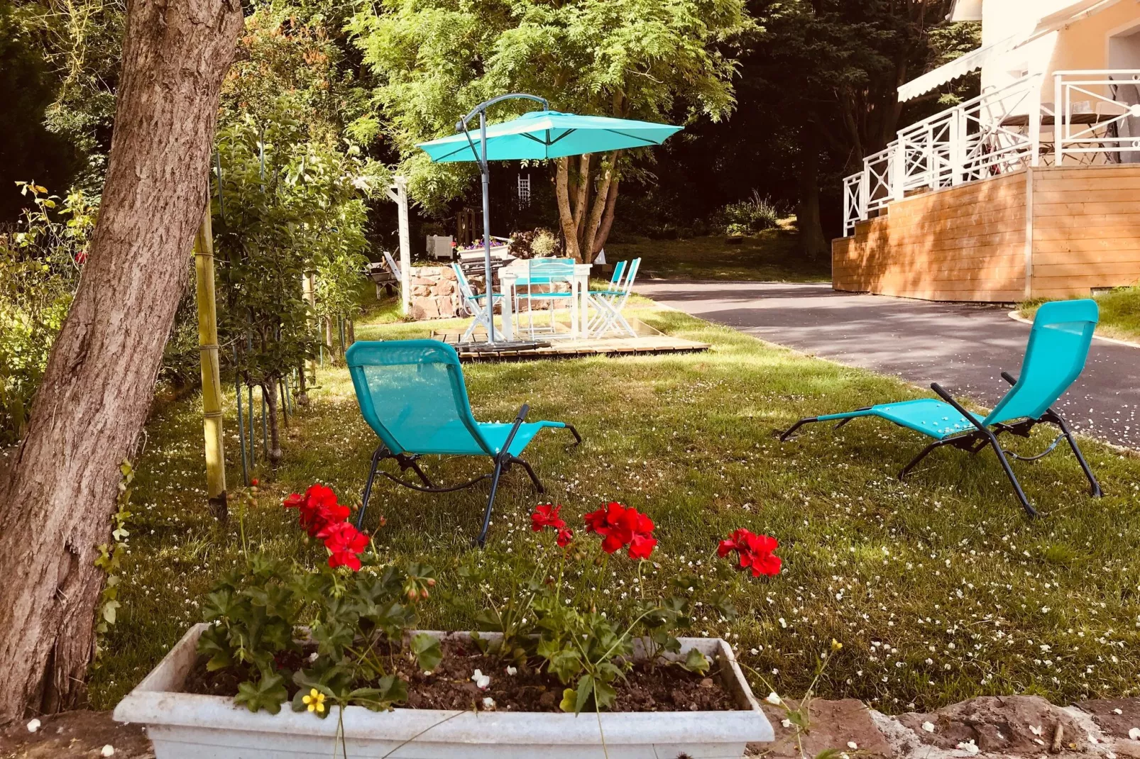 Apt Quineville 4 pers vue mer-Terrace balcony