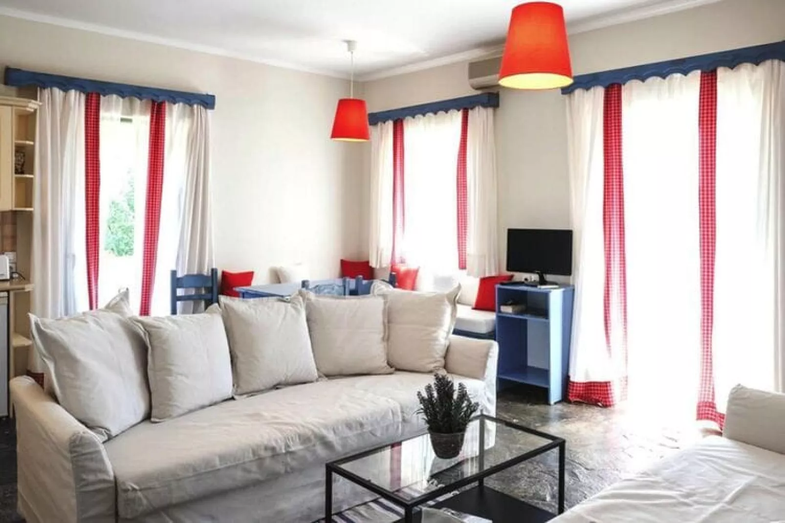 Apartments Isabella Country House, Gouvia-1 bedroom apartment with livingroom-Wohnzimmer