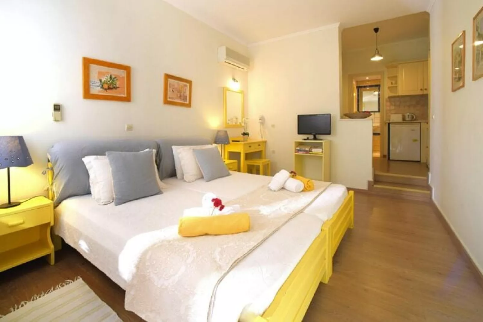 Apartments Isabella Country House, Gouvia-1 bedroom apartment with livingroom-Schlafzimmer