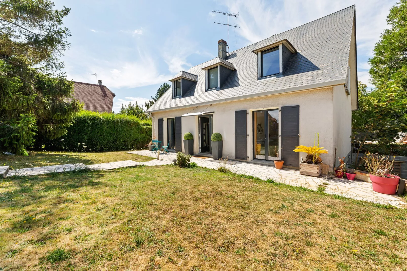 Villa 10 pers près Deauville-Außenbereich Sommer