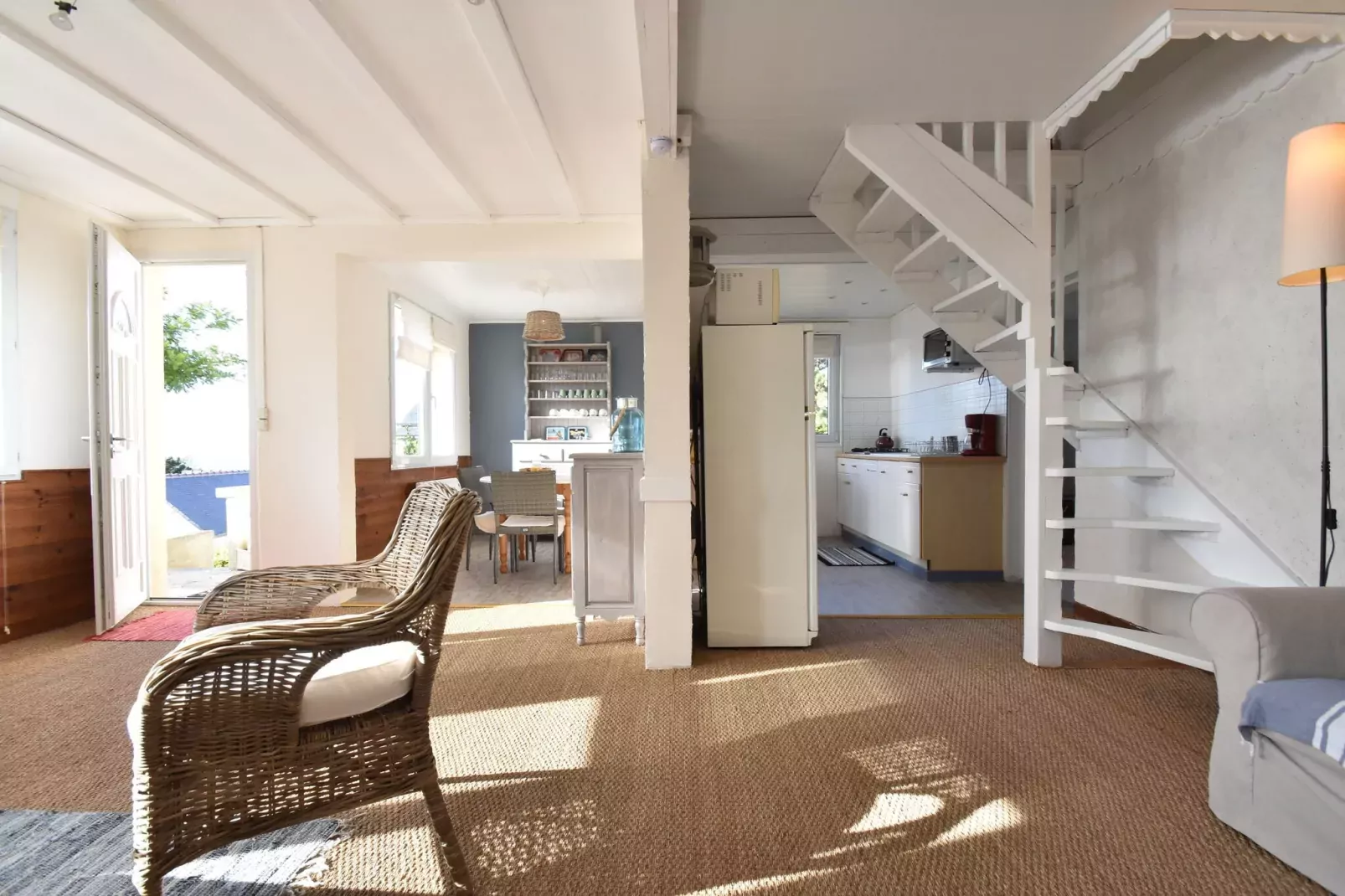 Malerisches Ferienhaus in Fermanville in Meeresnähe-Wohnzimmer