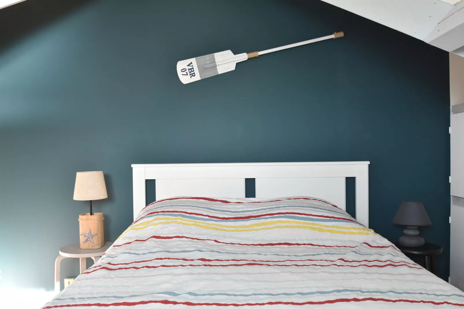 Malerisches Ferienhaus in Fermanville in Meeresnähe-Schlafzimmer