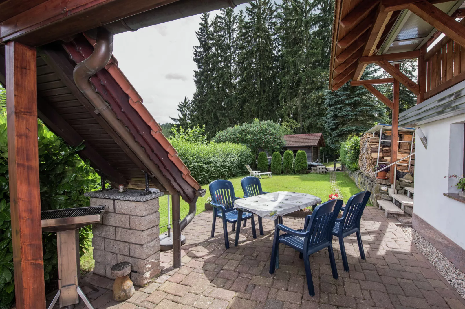 Ferienhaus im Thüringer Wald-Terrace balcony