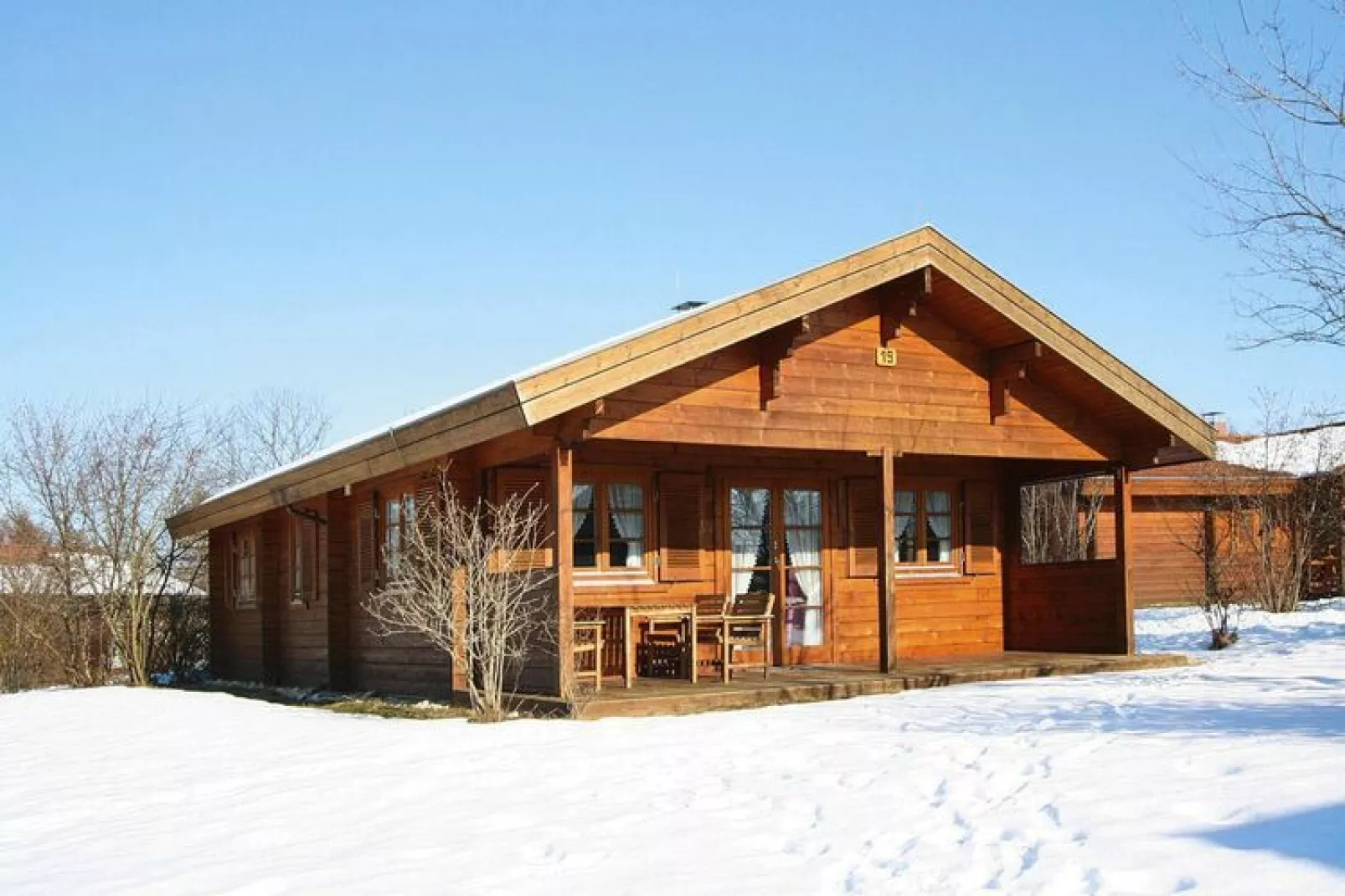 Ferienpark Lauterdörfle -Typ C Tauber 4 Pers 60 qm-Außenbereich Winter