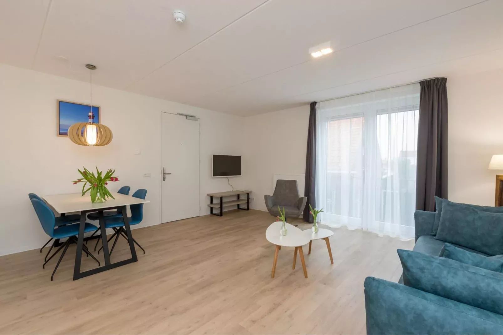 Aparthotel Zoutelande - Luxe 3-persoons appartement-Wohnzimmer