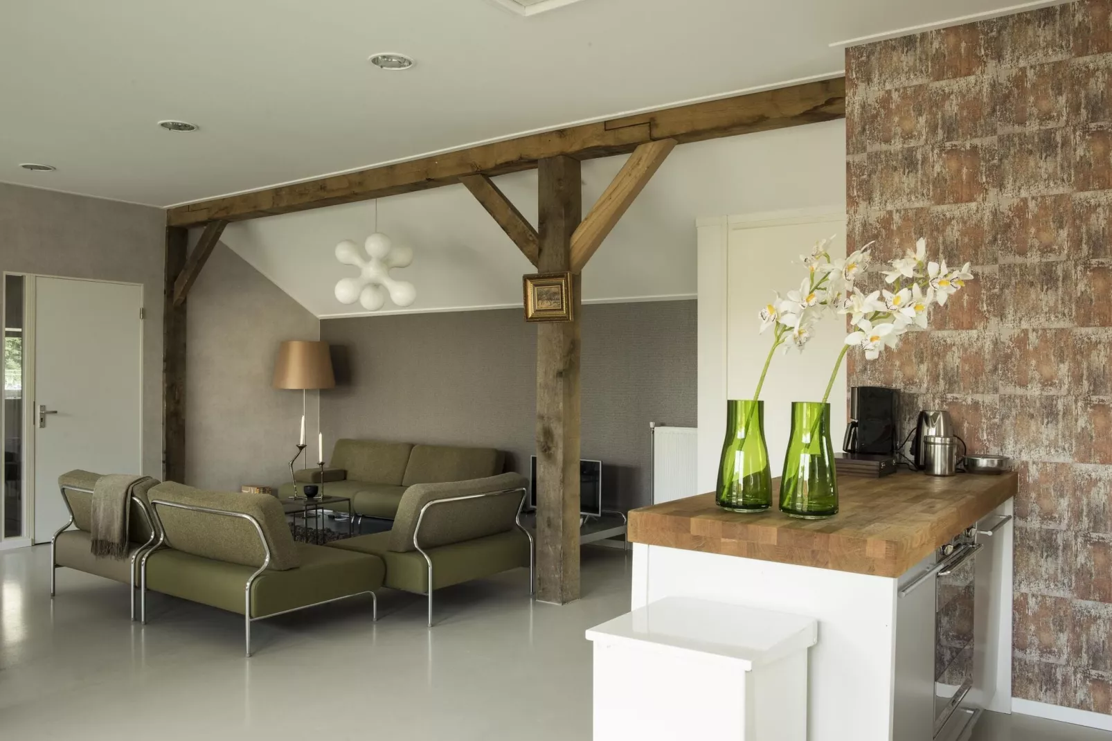 Design Farmers Barn Twente met Hottub-Living room