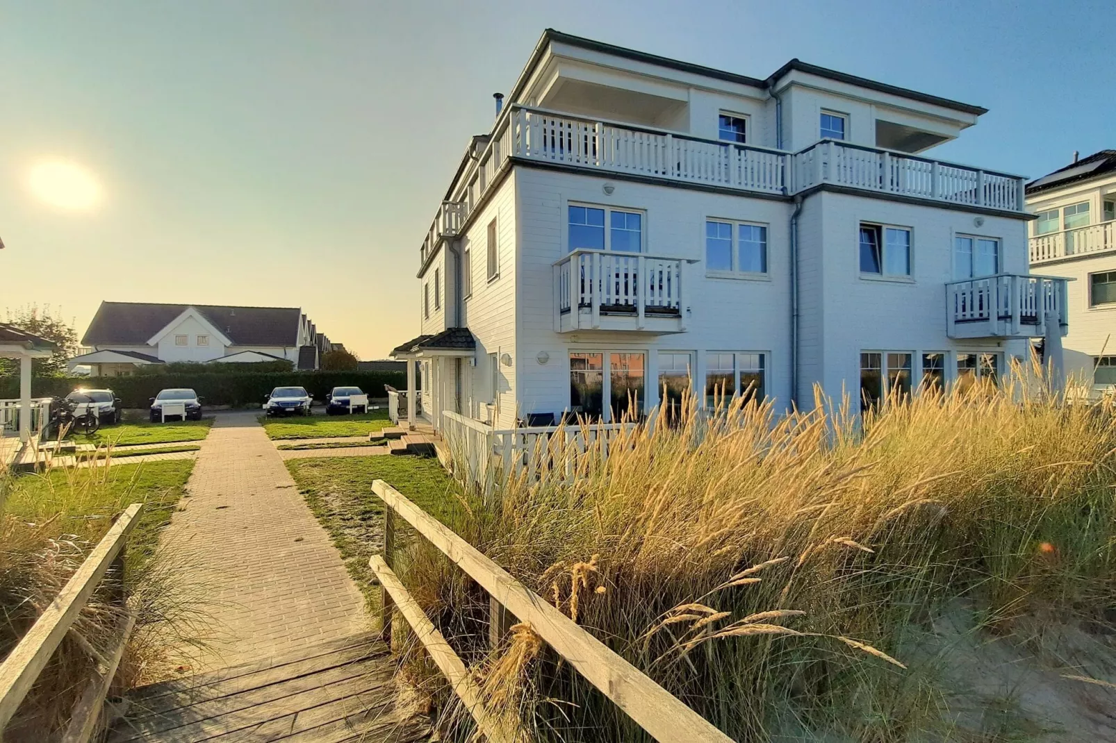 Doppelhaushälfte Ostseeresort Olpenitz-Villa Libelle 93 qm 1-4 Pers-Außenbereich Sommer