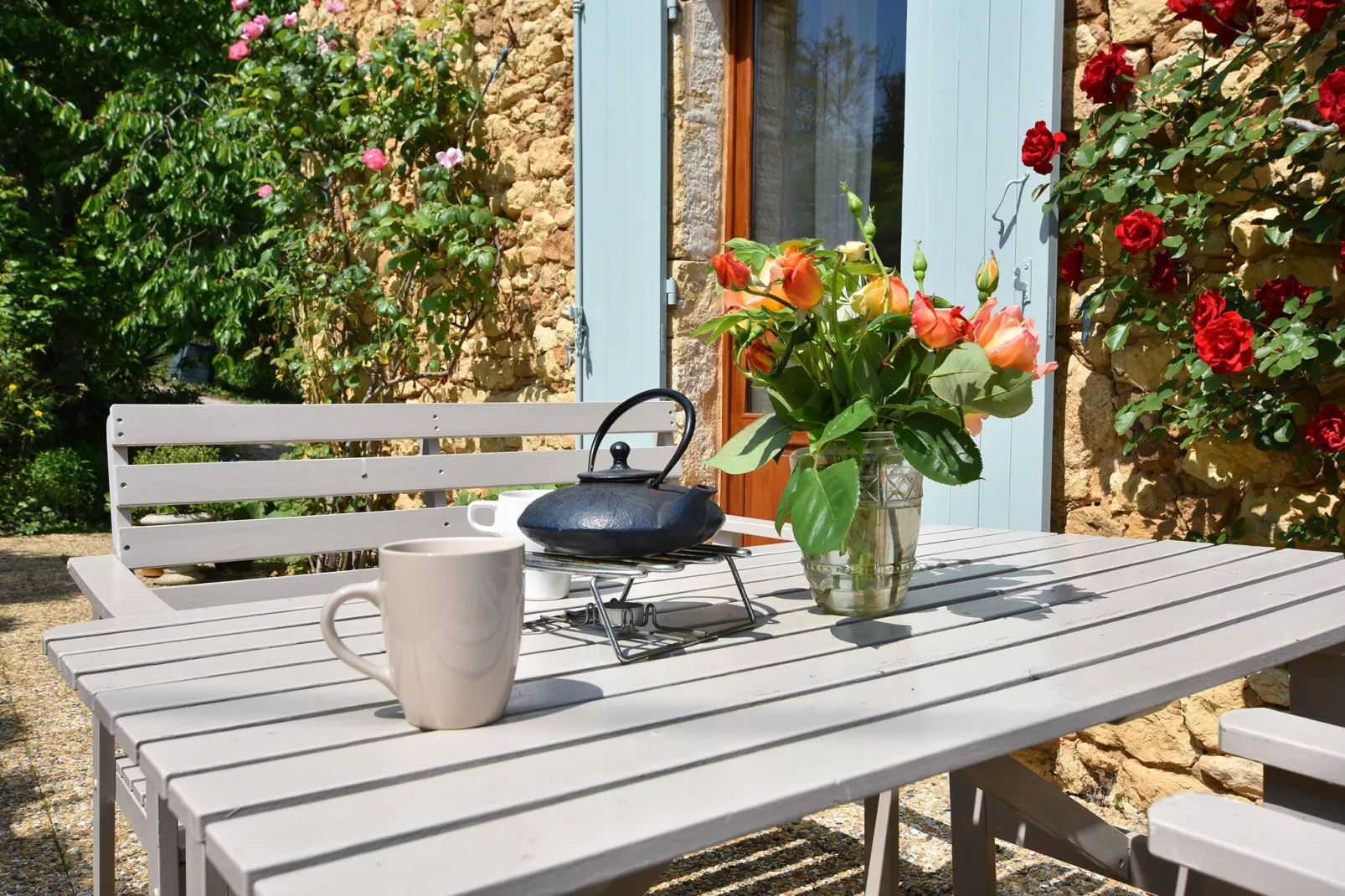 Maison au calme avec piscine-Terrace balcony