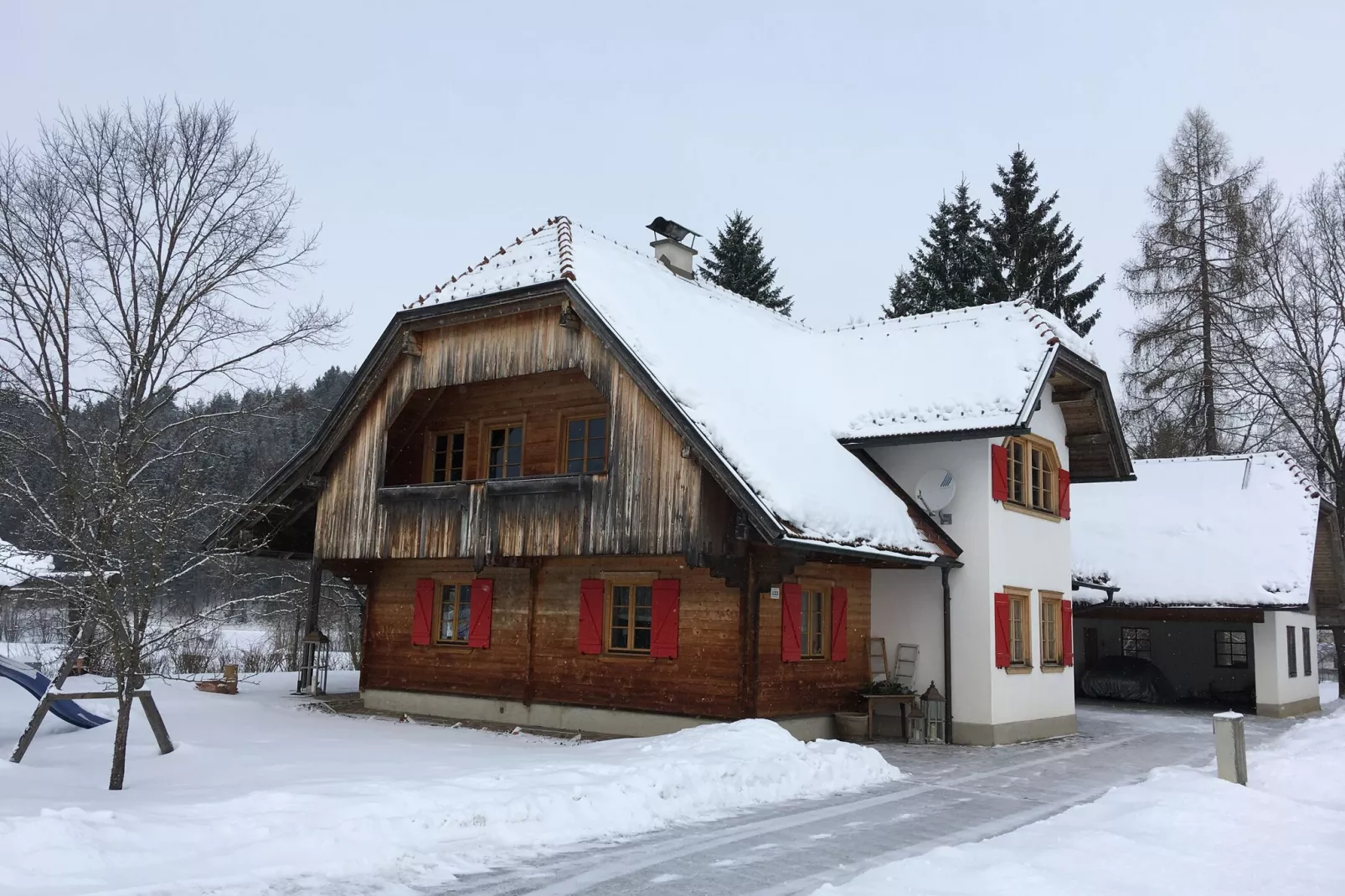 Ferienhaus Feistritz-Exterior winter