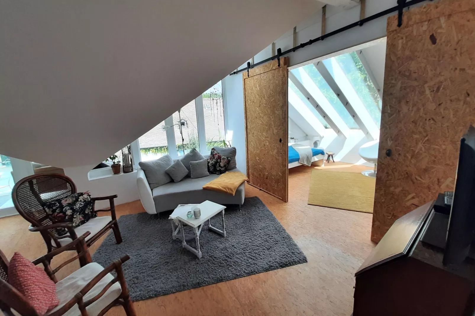Ferienwohnung Himmelshöh im Hof der Möglichkeiten-Living room