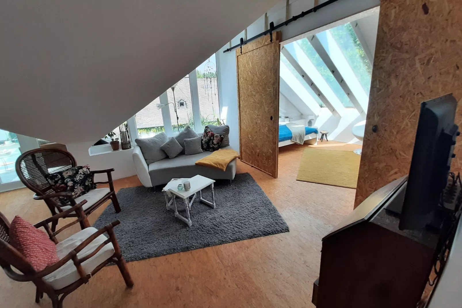 Ferienwohnung Himmelshöh im Hof der Möglichkeiten-Living room
