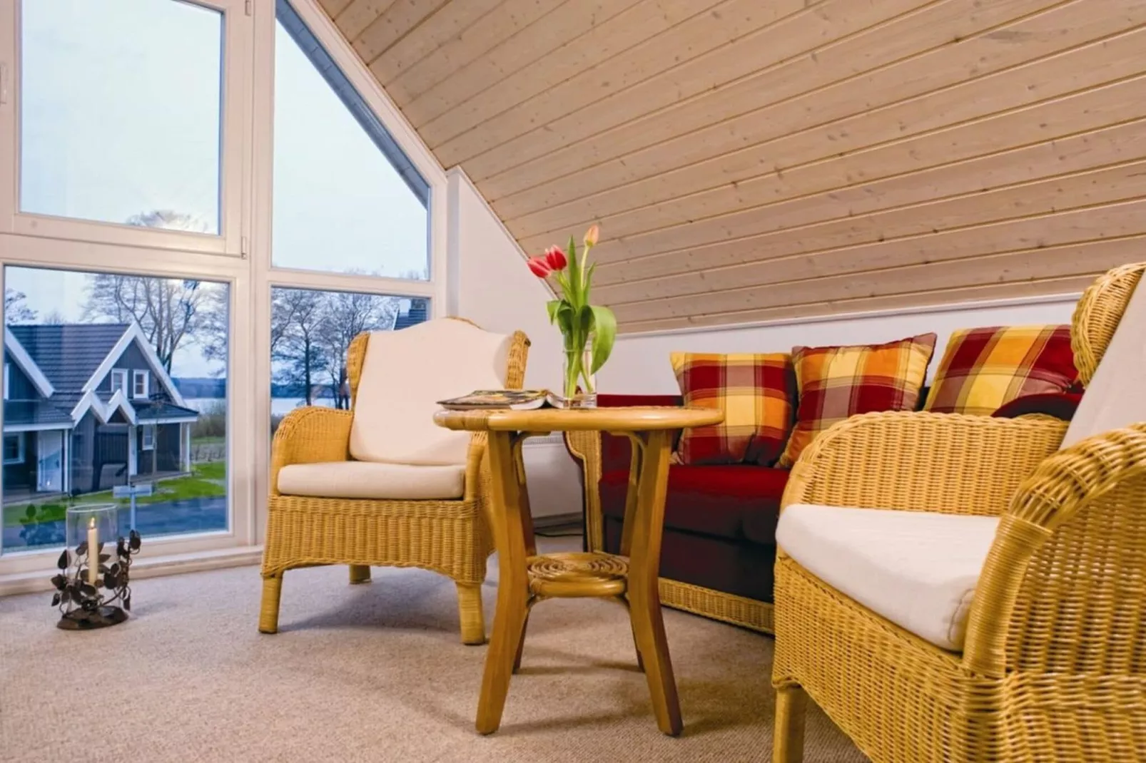 Ferienhaus Falster im Schlosspark-Wohnzimmer