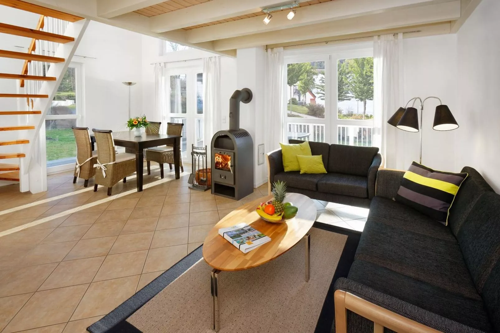 Ferienhaus Falster im Schlosspark-Wohnzimmer