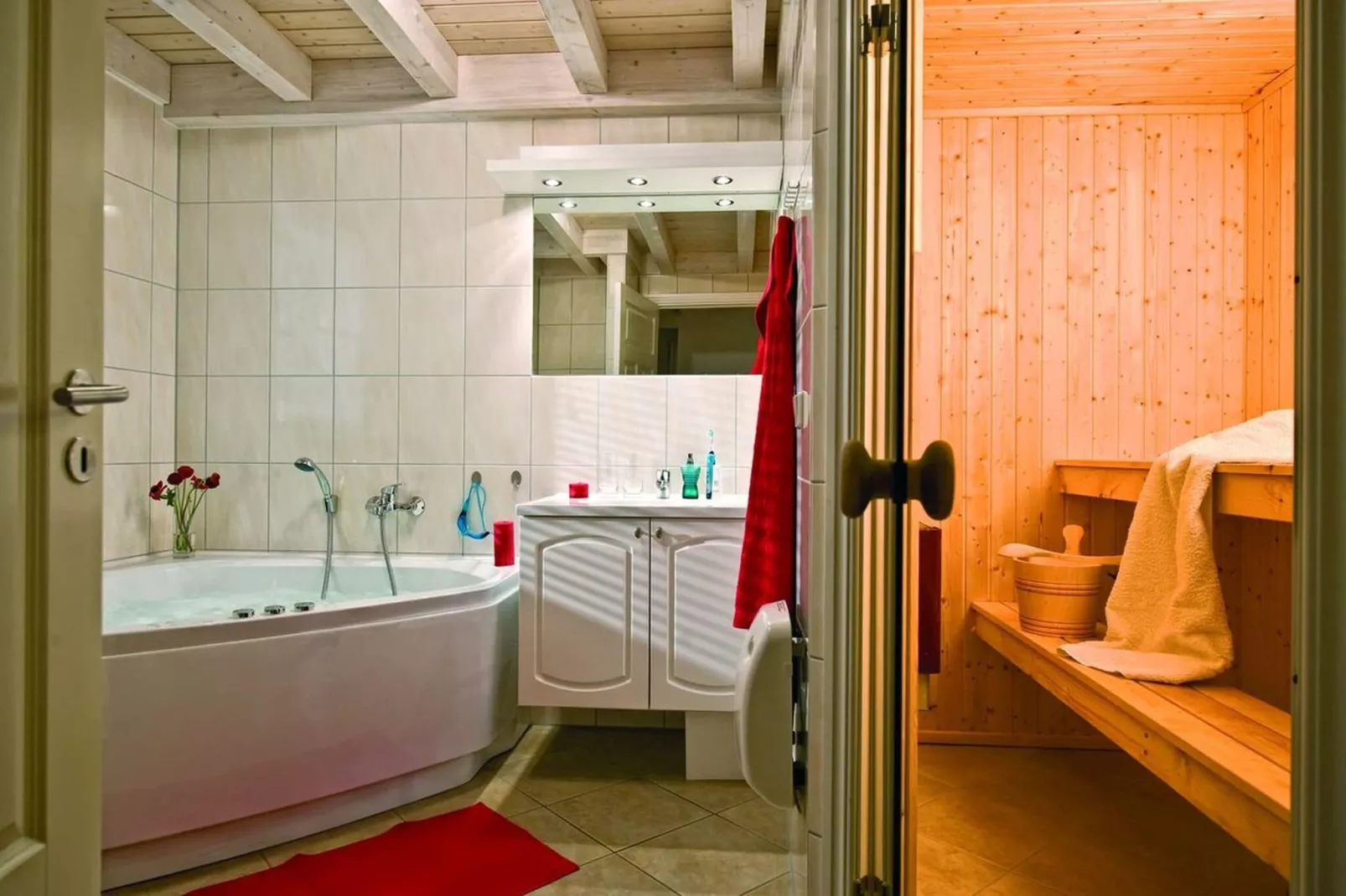 Ferienhaus Falster im Schlosspark-Badezimmer
