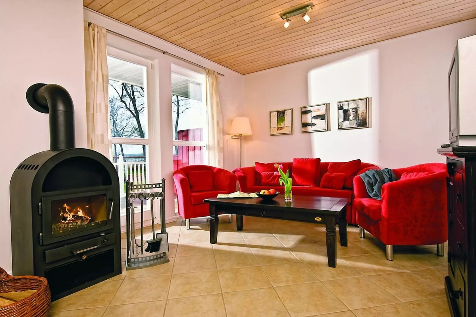 Ferienwohnung Møn im Schlosspark-Wohnzimmer