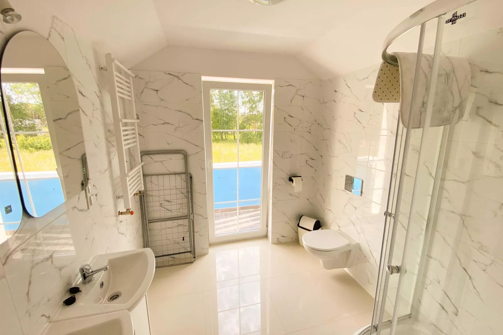 Ferienhaus Kormoran in Nowe Warpno für 10 Personen LUK-Badezimmer
