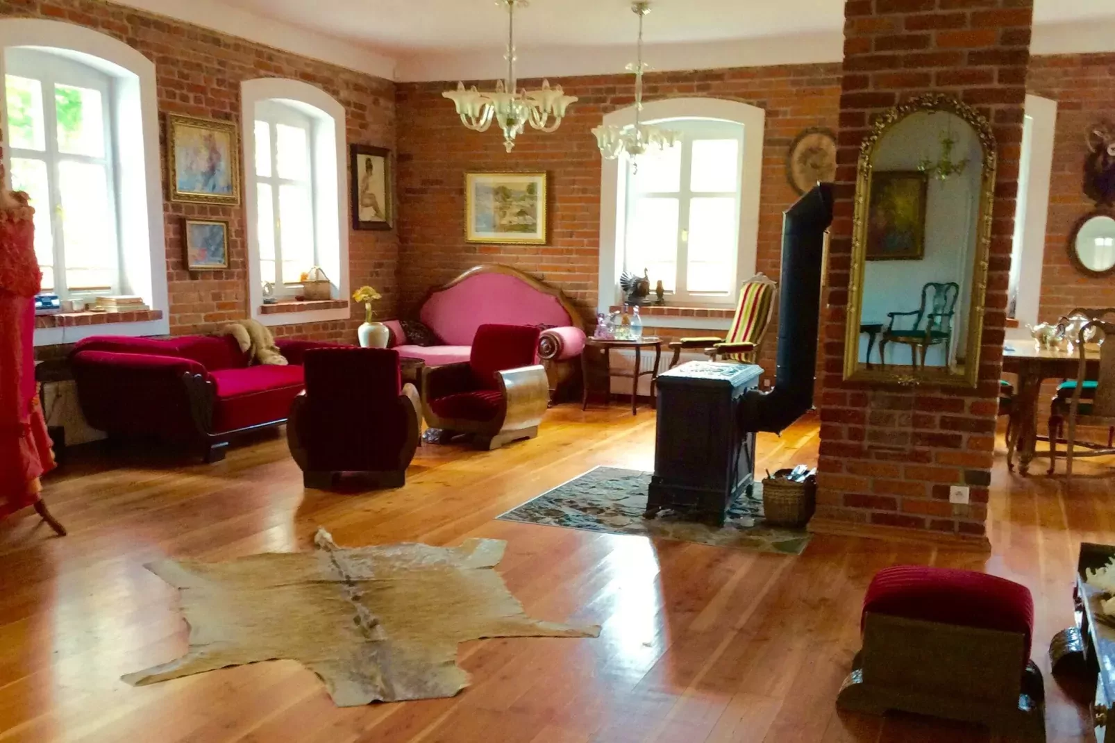 A historic manor by the sea-Living room