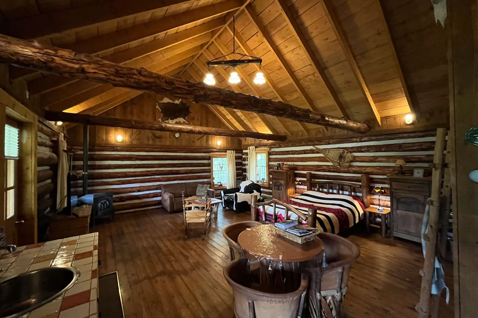 Amerikaanse Blokhut-Wohnzimmer