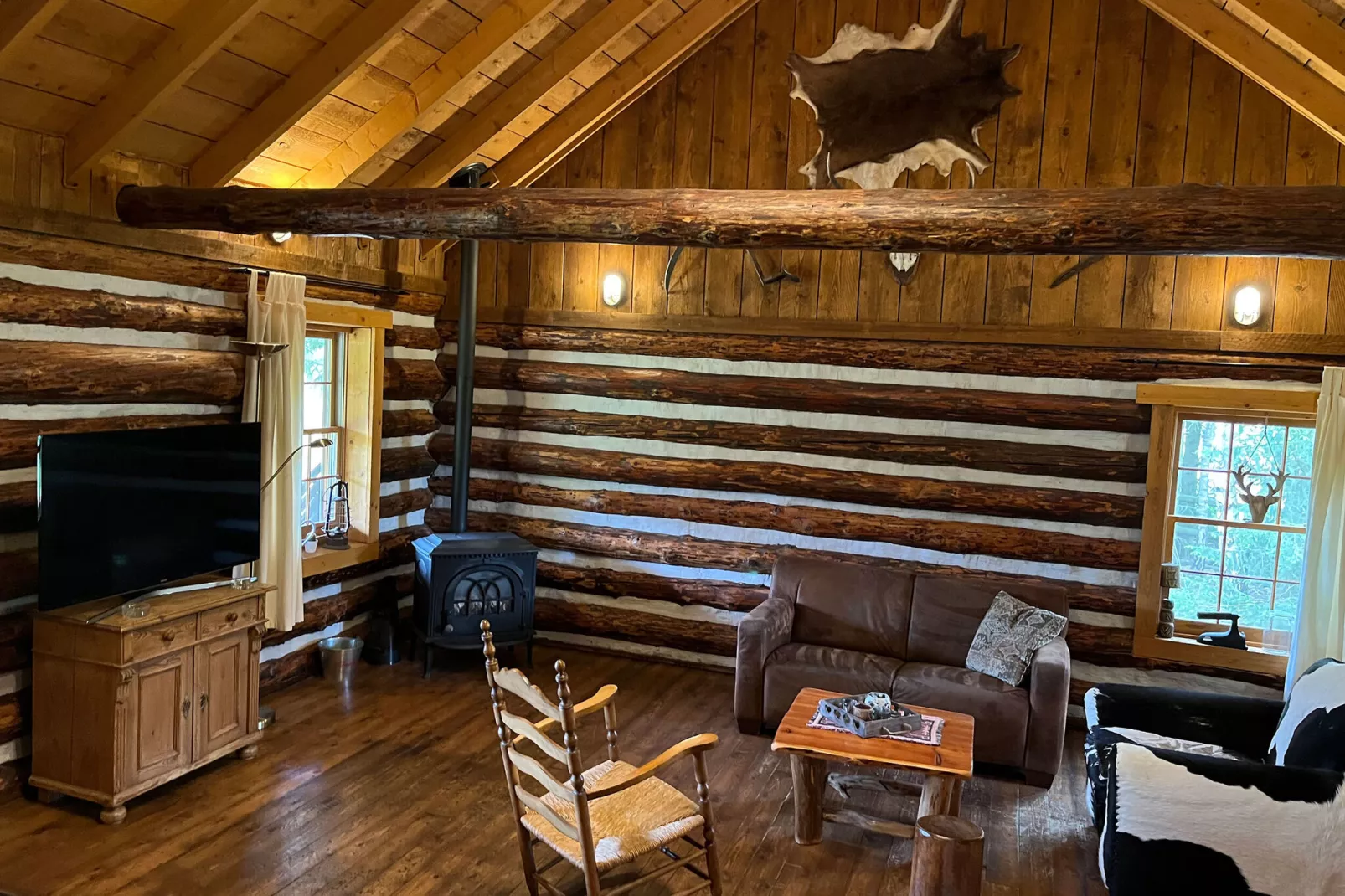 Amerikaanse Blokhut-Wohnzimmer