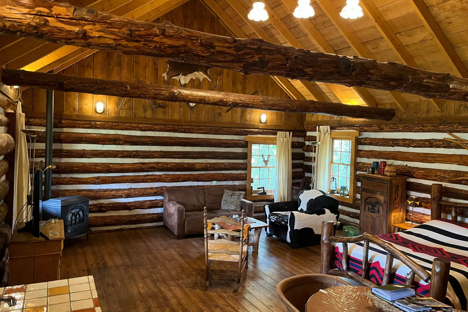 Amerikaanse Blokhut-Wohnzimmer