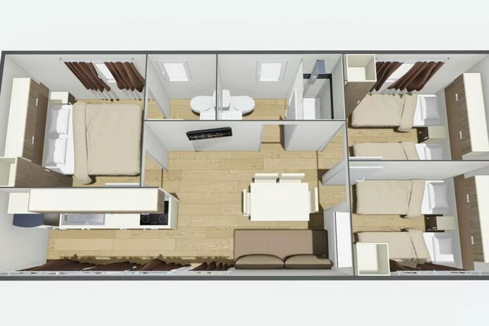 Mobile Homes The Garda Village, Sirmione-Maxi Caravan Prestige-View summer