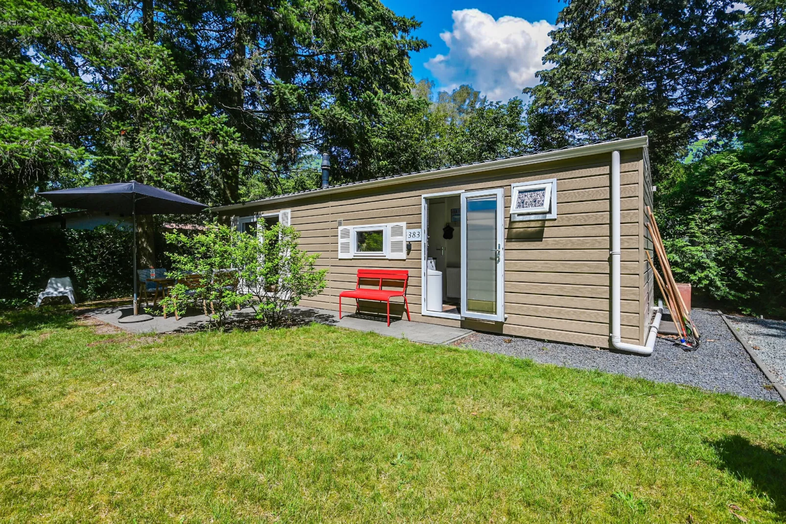Chalet in hartje Veluwe-Extérieur été