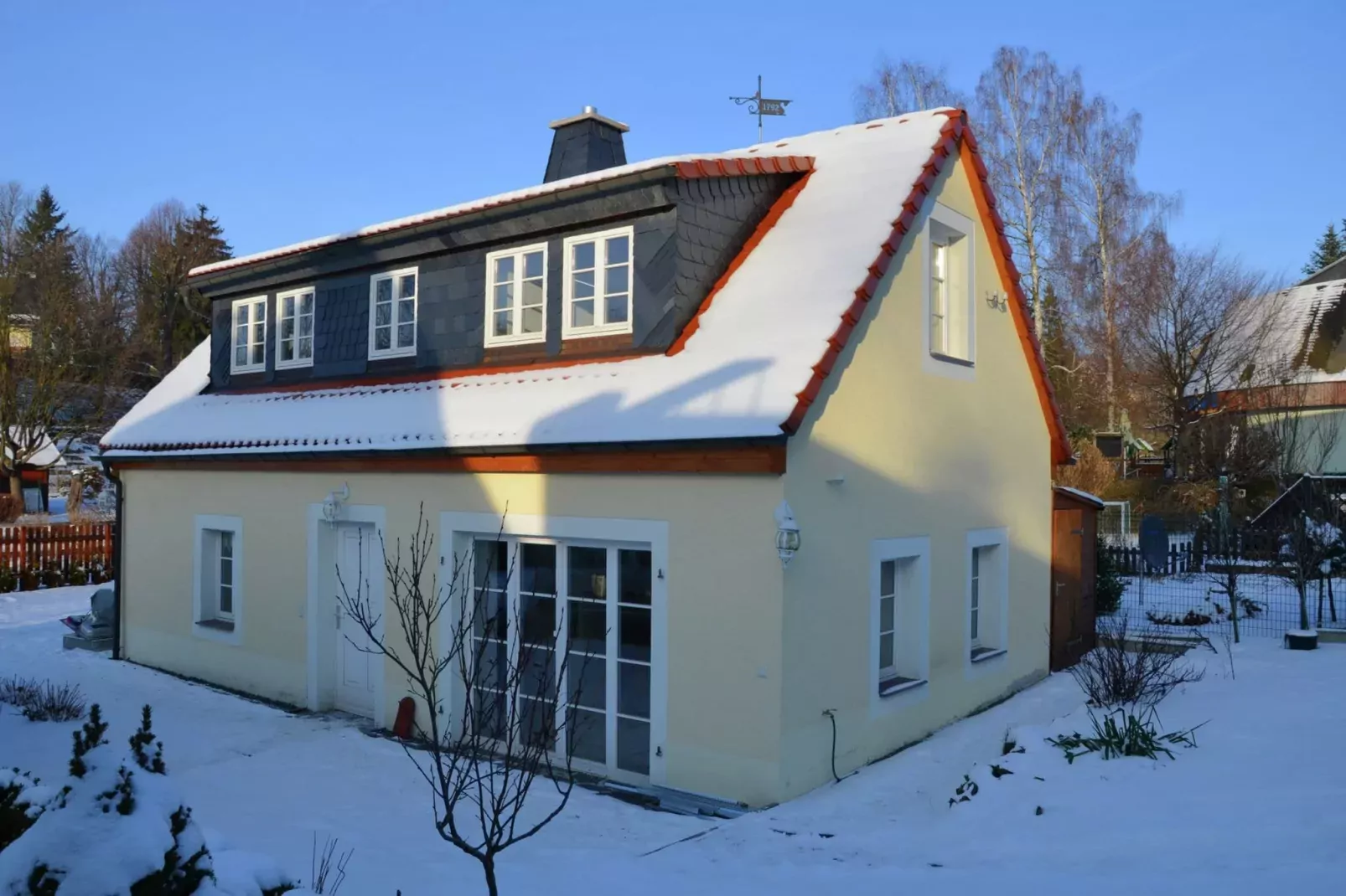 Ferienhaus Oederan-Exterior winter