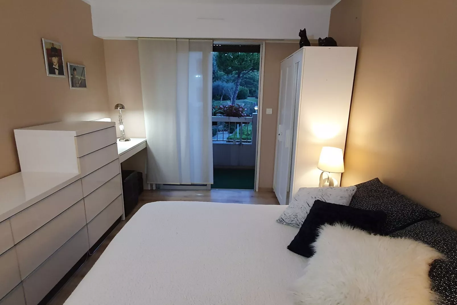 Appartement standing avec terrasse et vue mer à Nice-Schlafzimmer