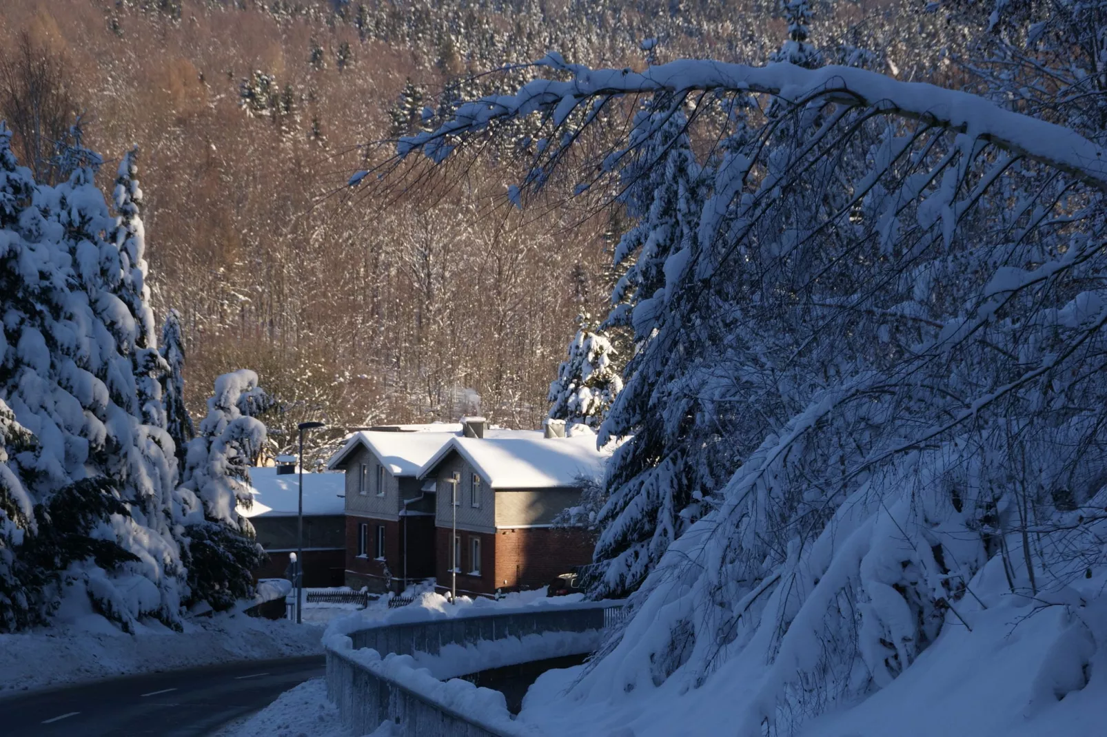 Ferienhaus Rechenberg Bienemuhle-Exterior winter
