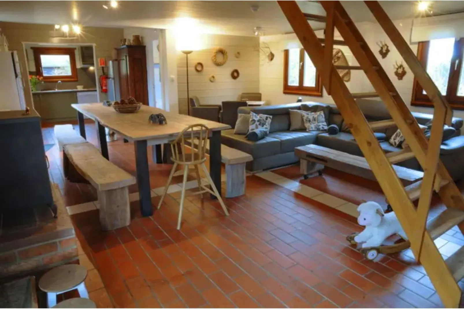 Au Nid d'Houyet-Wohnzimmer