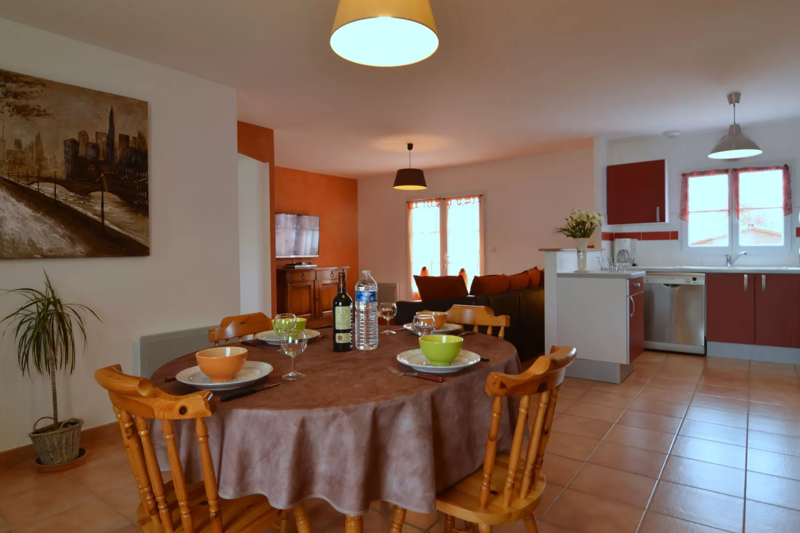 Maison vacances chaleureuse proche de la plage-Living room