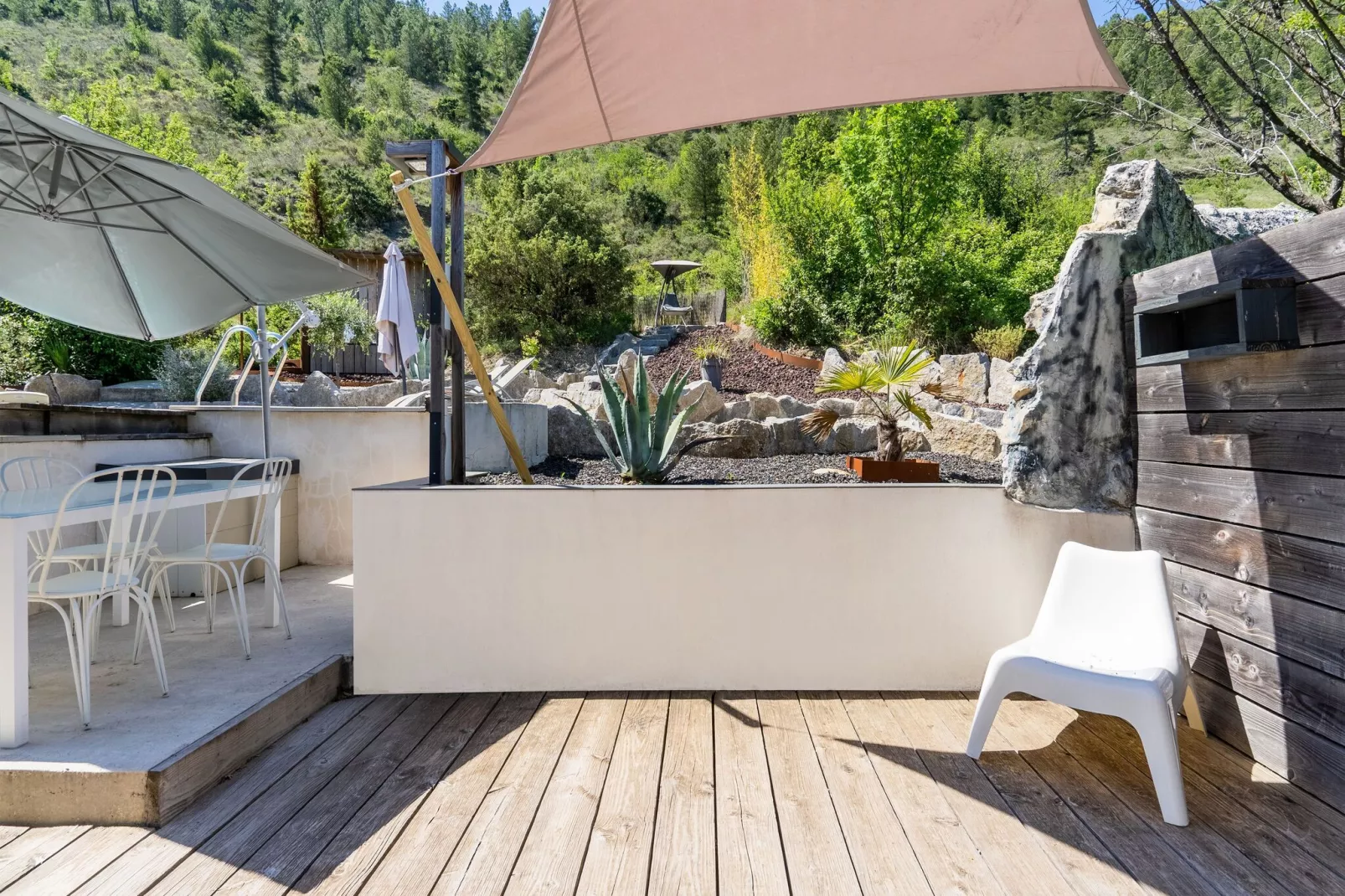 Villa - Les Vans-Terrasse/Balkon