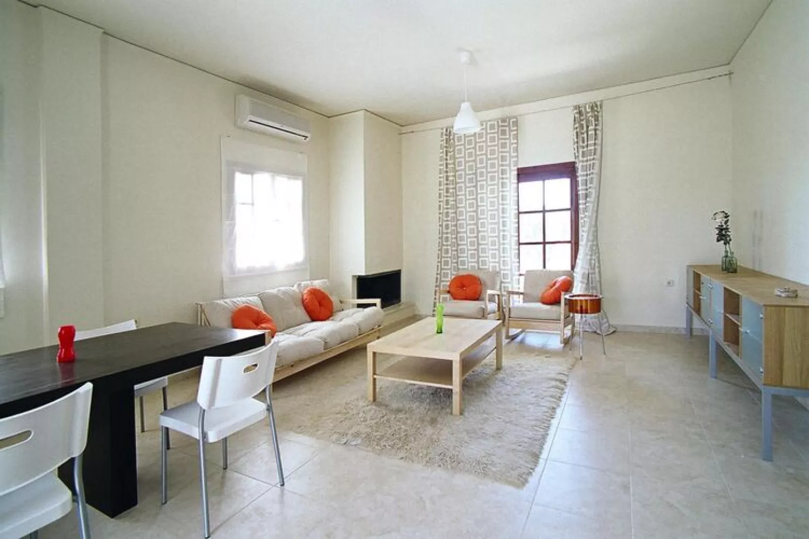 Holiday residence Rodanthi, Darmarochori-Villa Anthi, EG, ca. 170 qm, 6 Pax-Living room