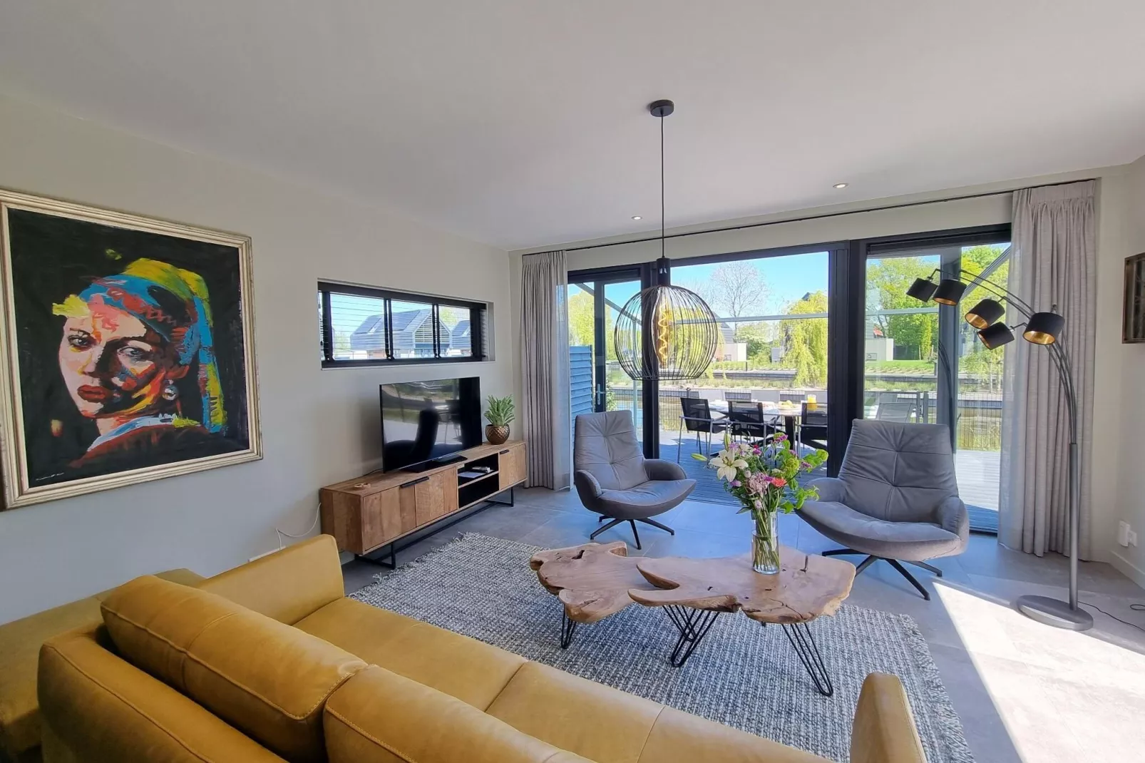 Watervilla Trettjin-Living room