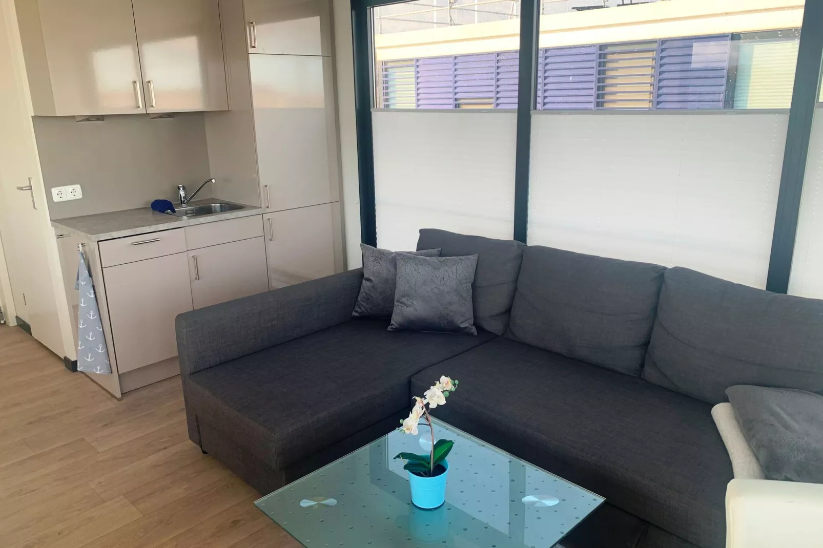 Houseboat Floating House Küstennebel 2 44 m²-Living room