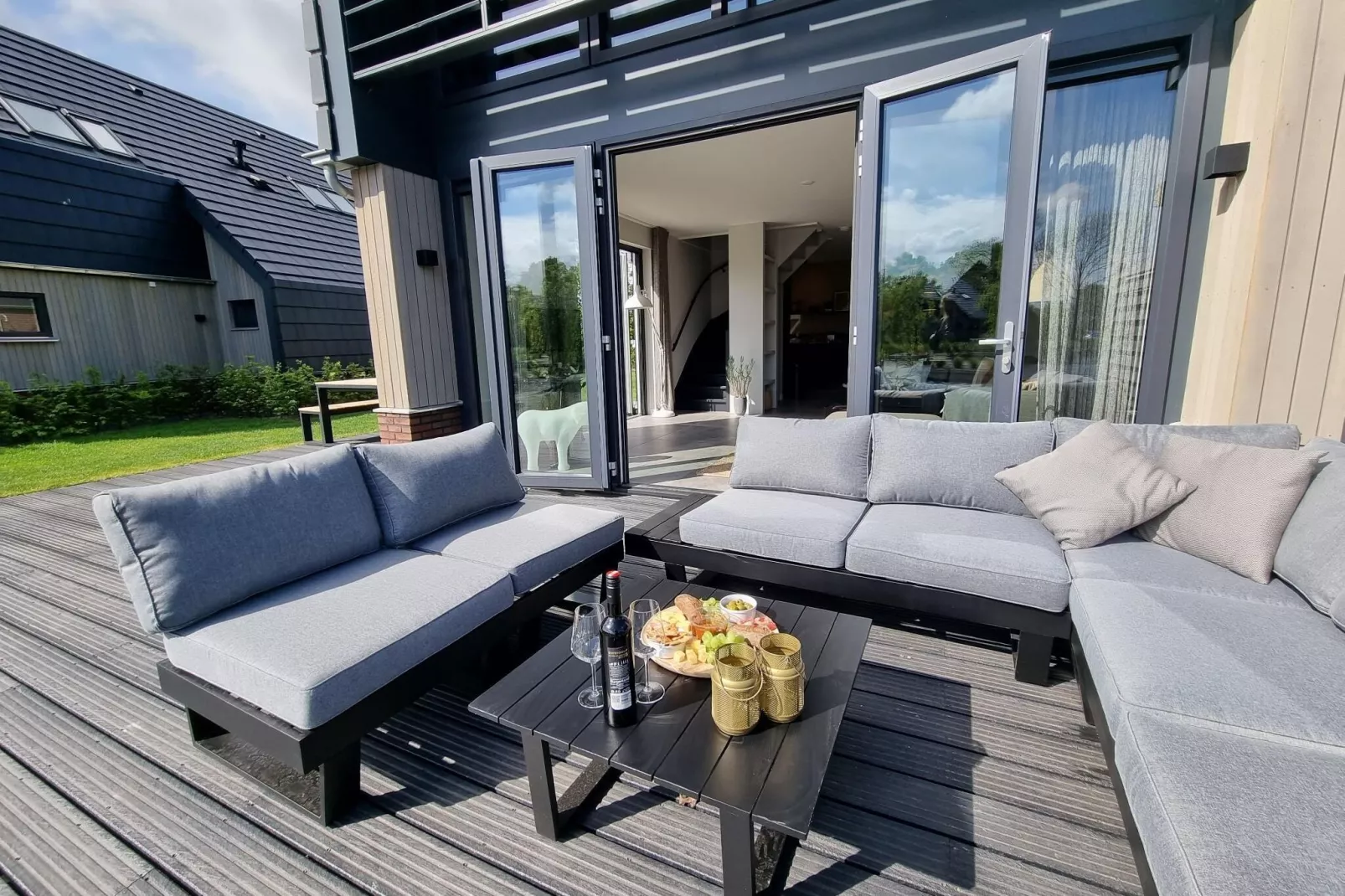 Watervilla Fiiftjin-Balcon-terrasse